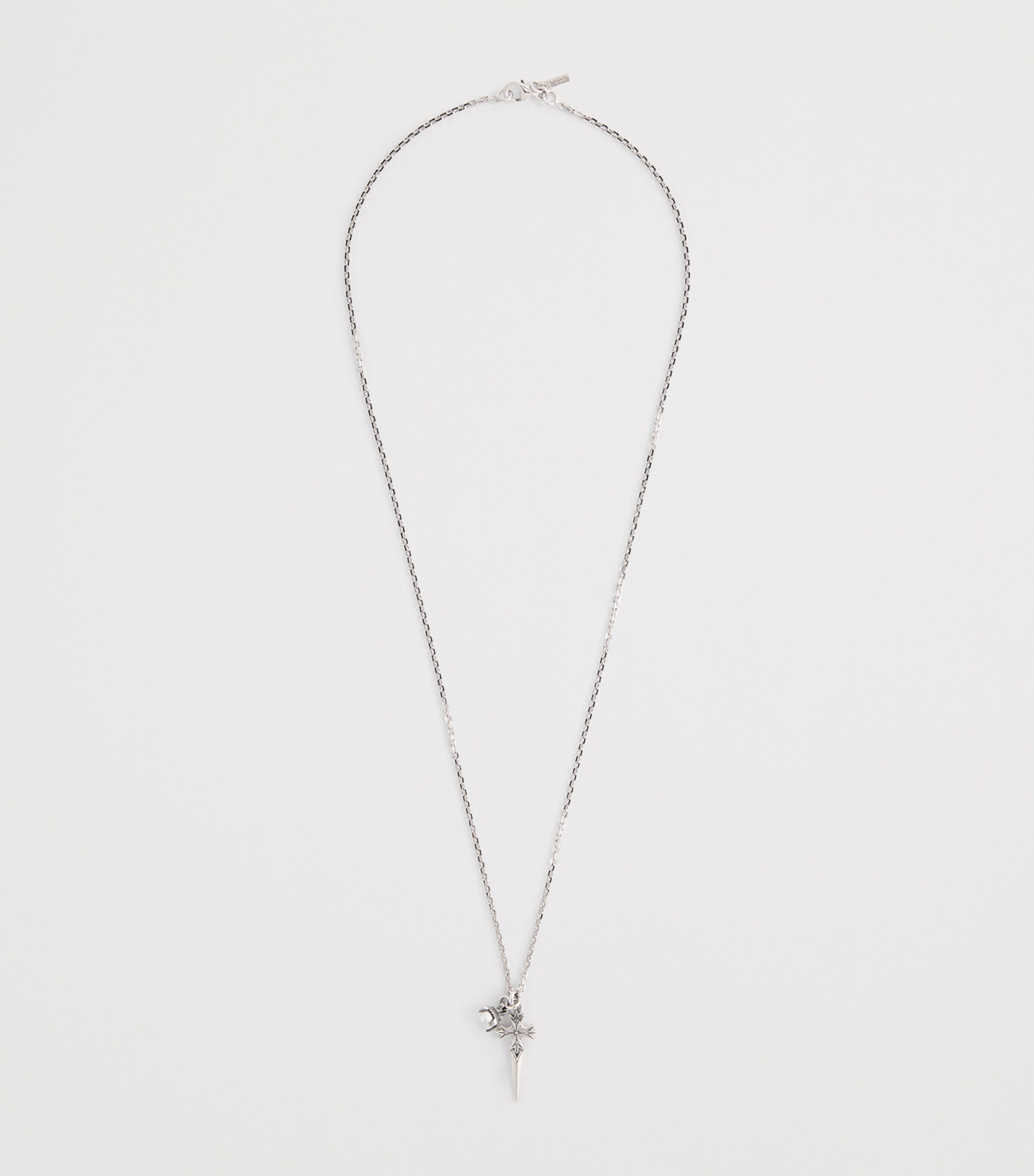 Sterling Silver and Freshwater Pearl Pugnale Necklace SILVER Image 2