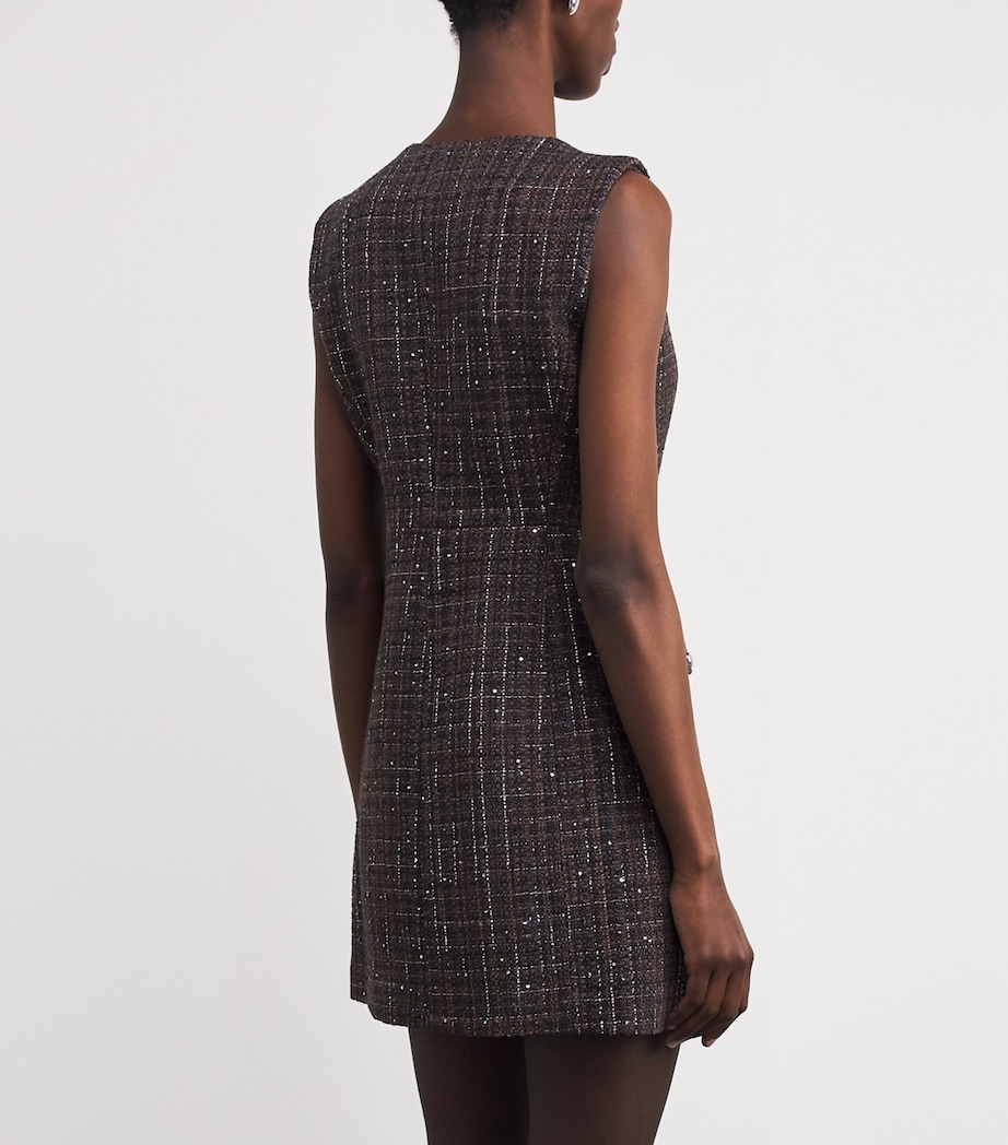 Tweed Mini Dress BROWN Image 4