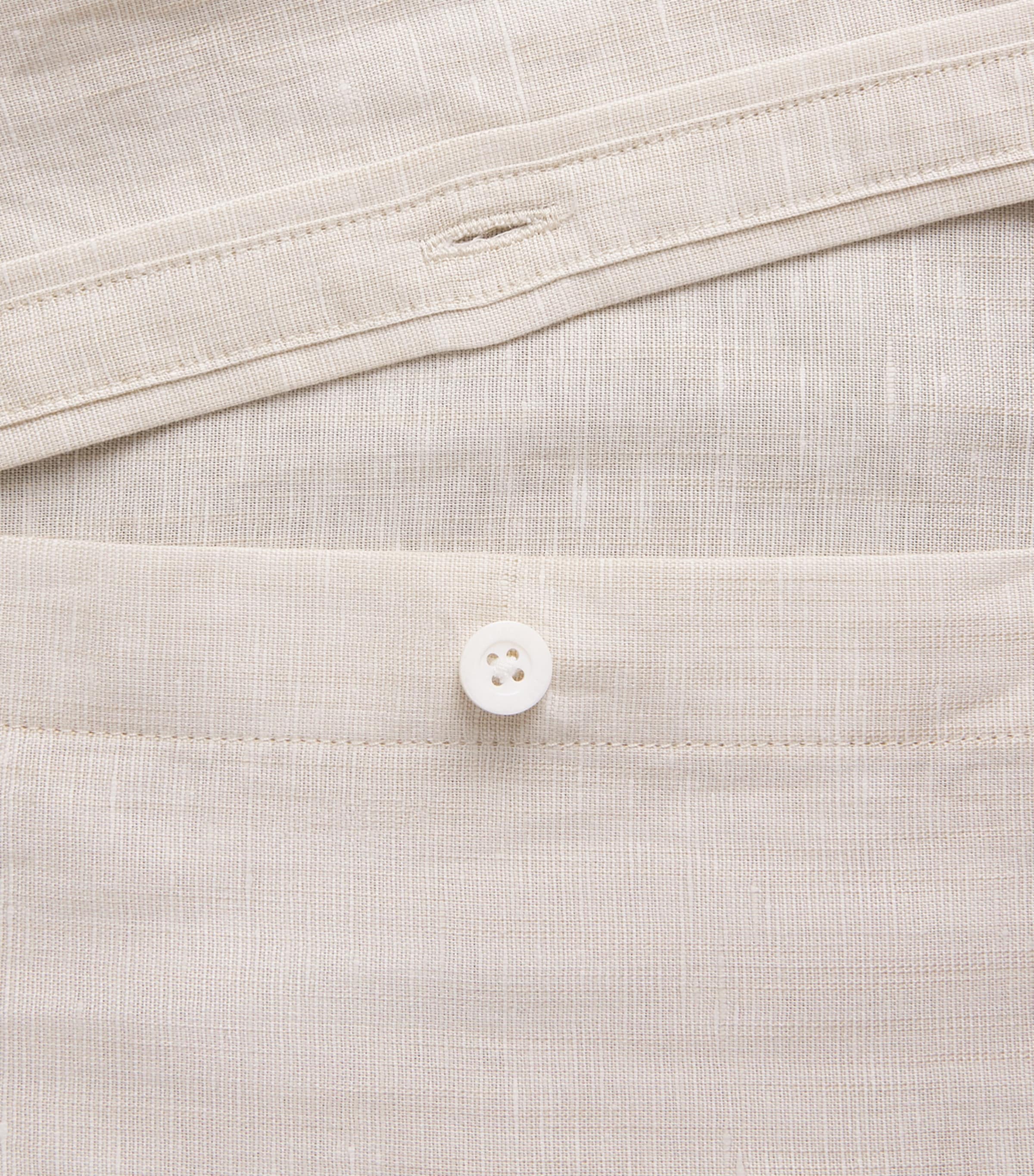 Zimmerli Mens Linen-Cotton Shirt Beige Image 6