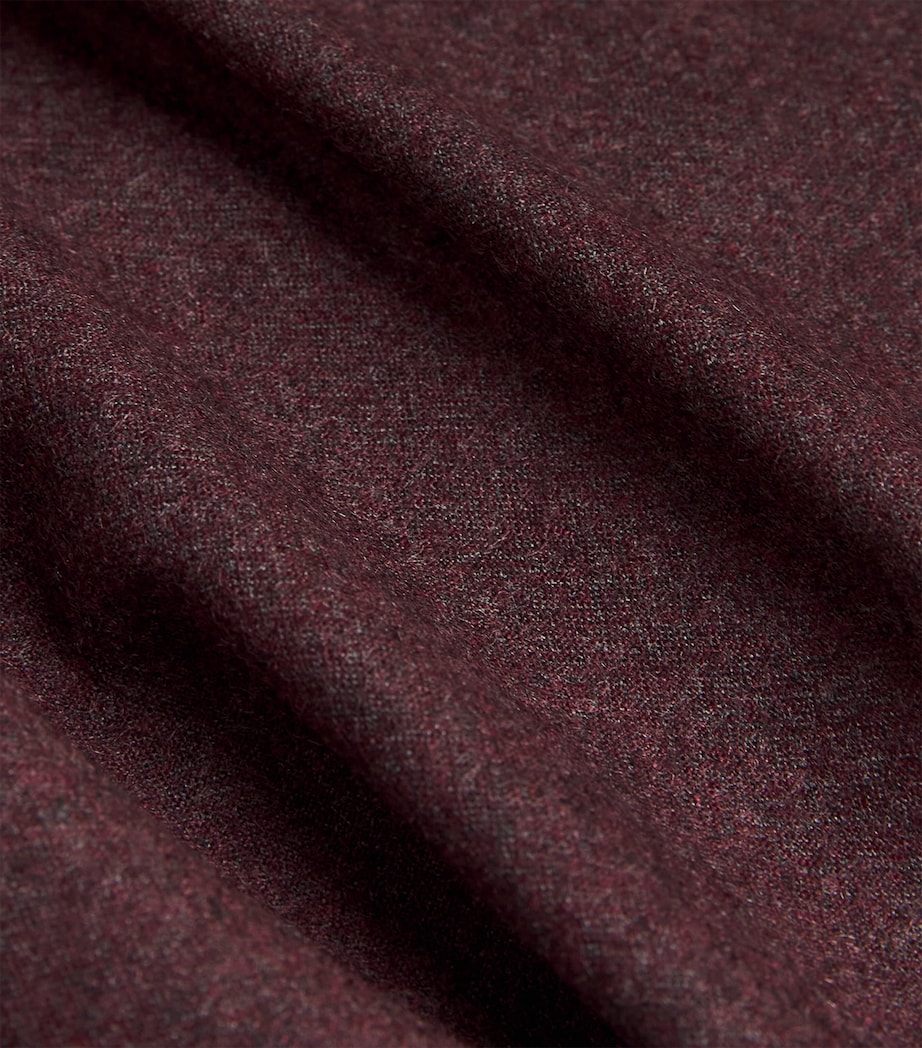 Stretch-Cashmere Drawstring Trousers 27 - BURGUNDY Image 5