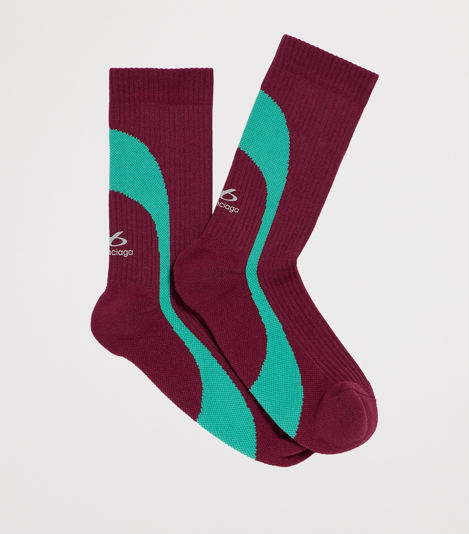 Balenciaga Mens Wave Print Socks Image 2