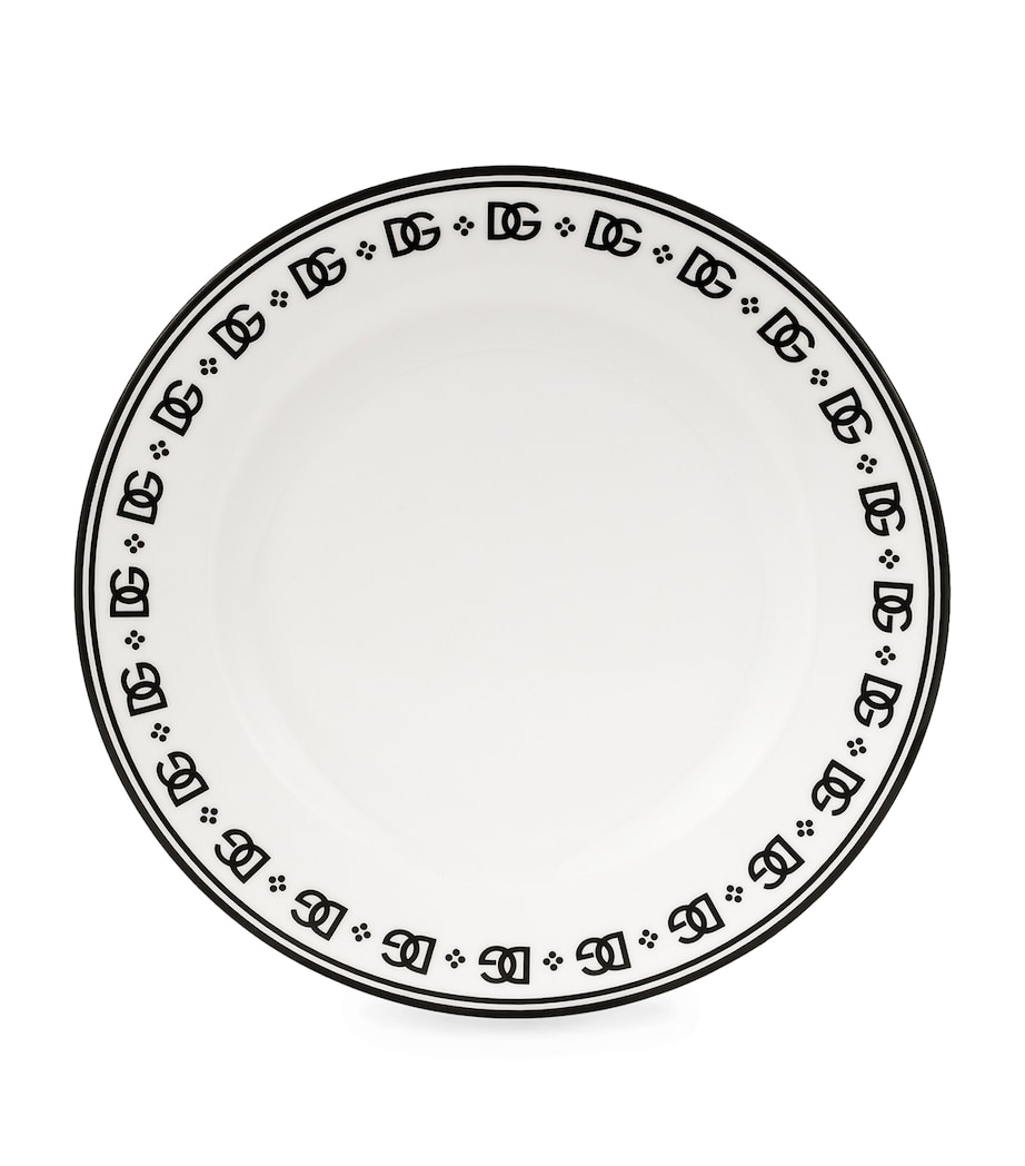 Set of 2 DG Logo Dinner Plates (26.5cm) U0082-DG LOGO BORDO Image 3