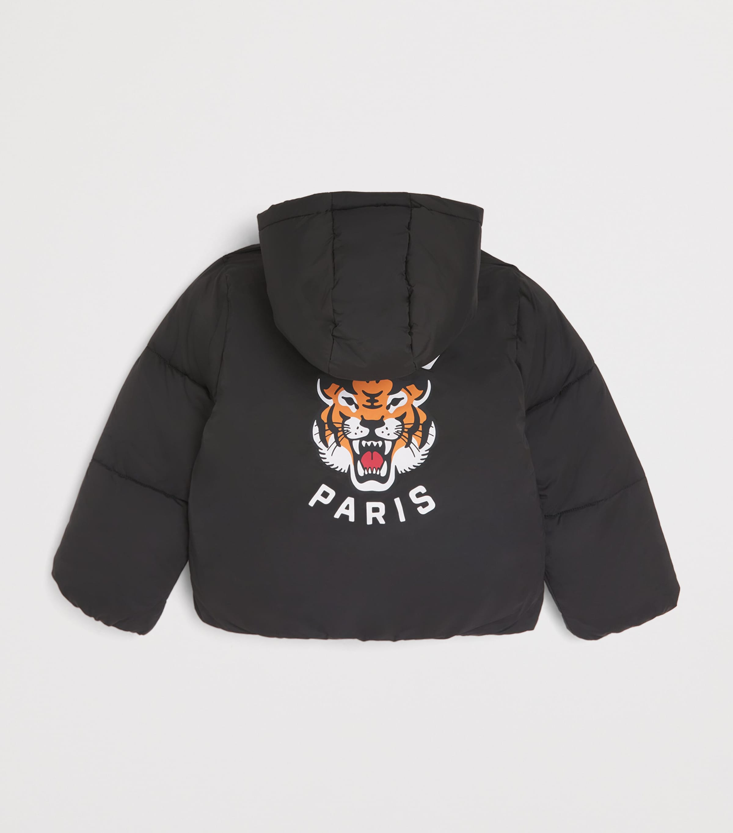 Tiger Logo Puffer Jacket (2-14 Years) BLACK Image 2