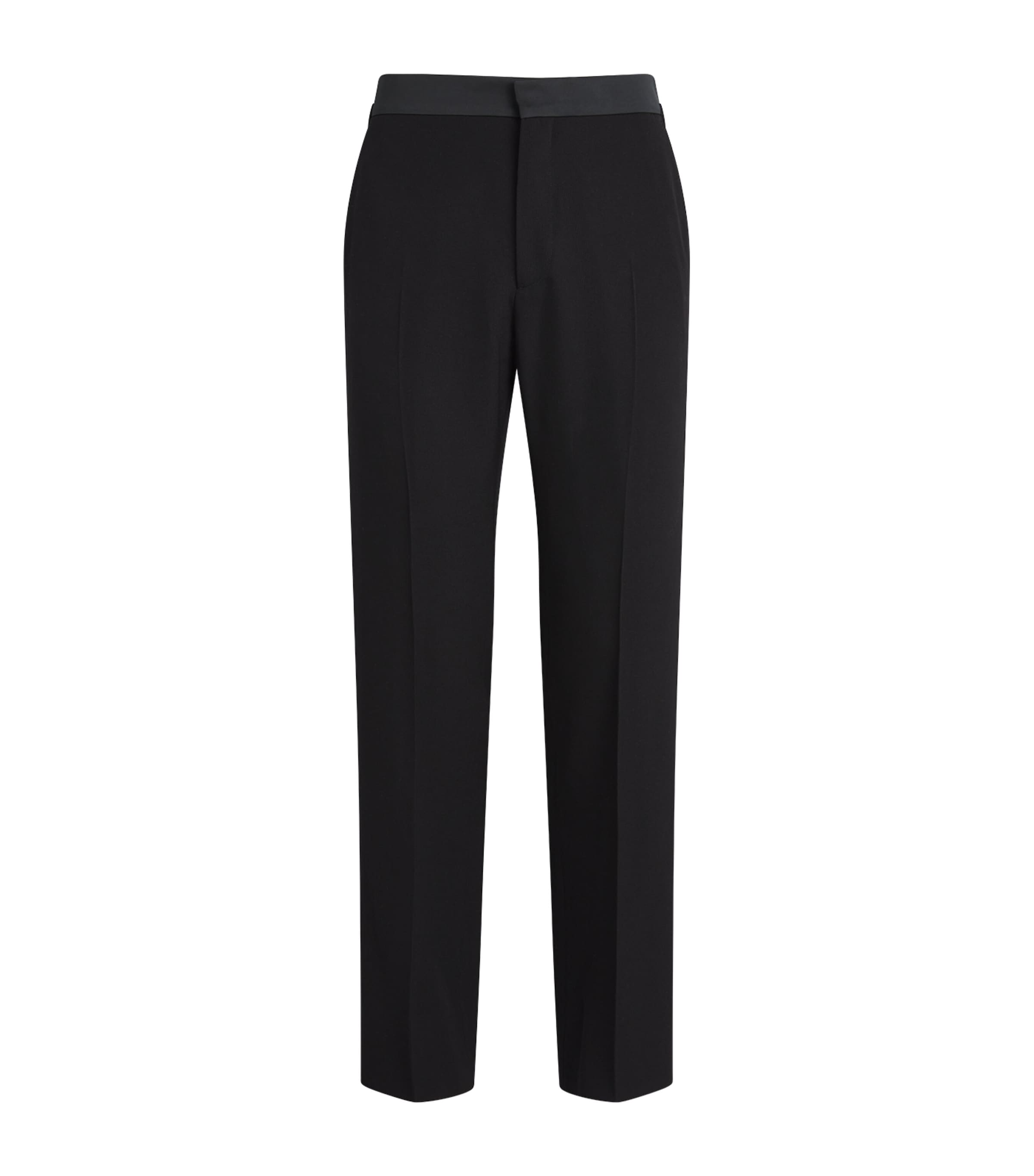 WALES BONNER WOOL FLARED RISE TUXEDO TROUSERS