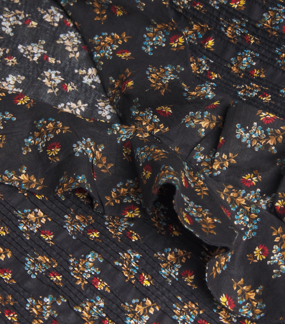 Organic Cotton Voile Ruffled Hardy Blouse DELPHINIUM FLORAL Image 5