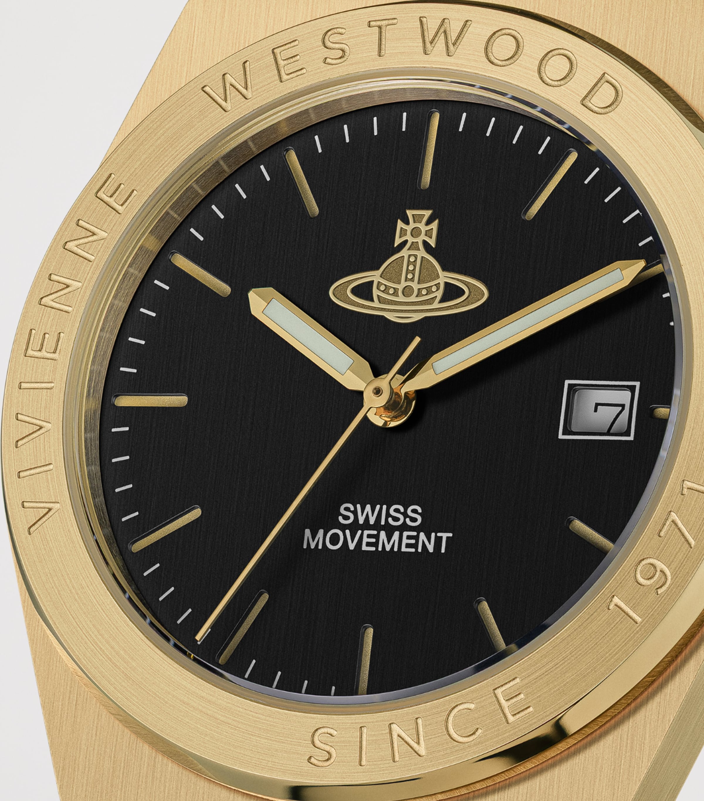 Vivienne Westwood Stainless Steel Hanwell Watch 37mm Blck Gld Image 7