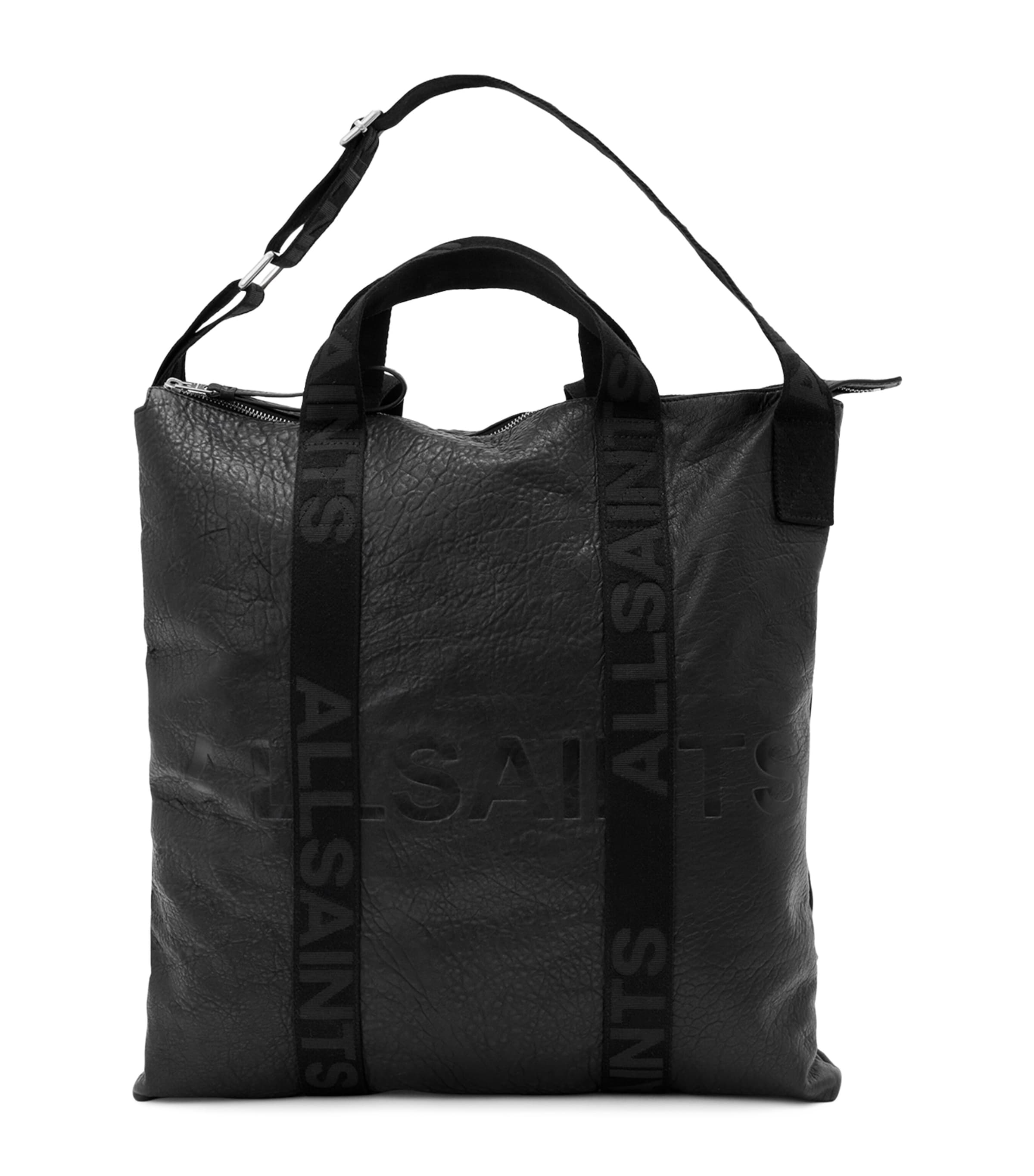 Allsaints Leather Kei Backpack In Black