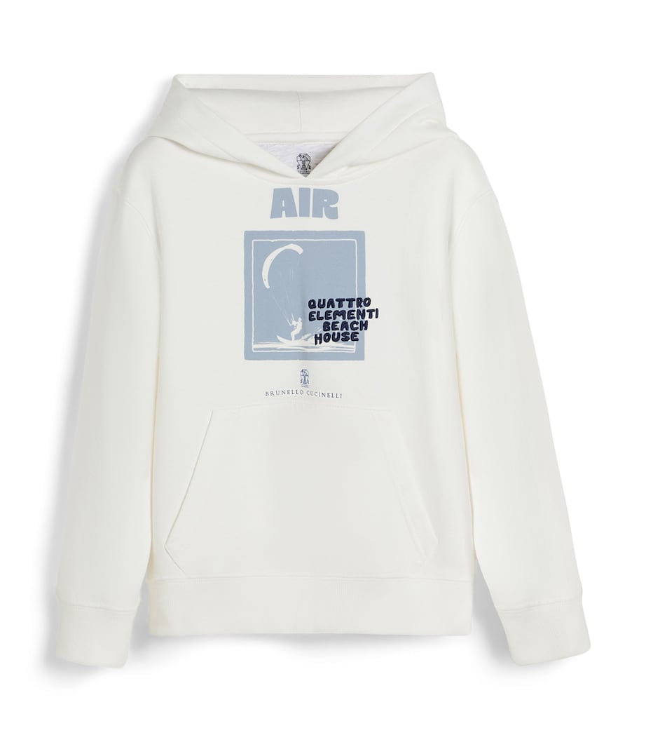Brunello Cucinelli Kids Cotton Printed Hoodie (4-6 Years) Image 1