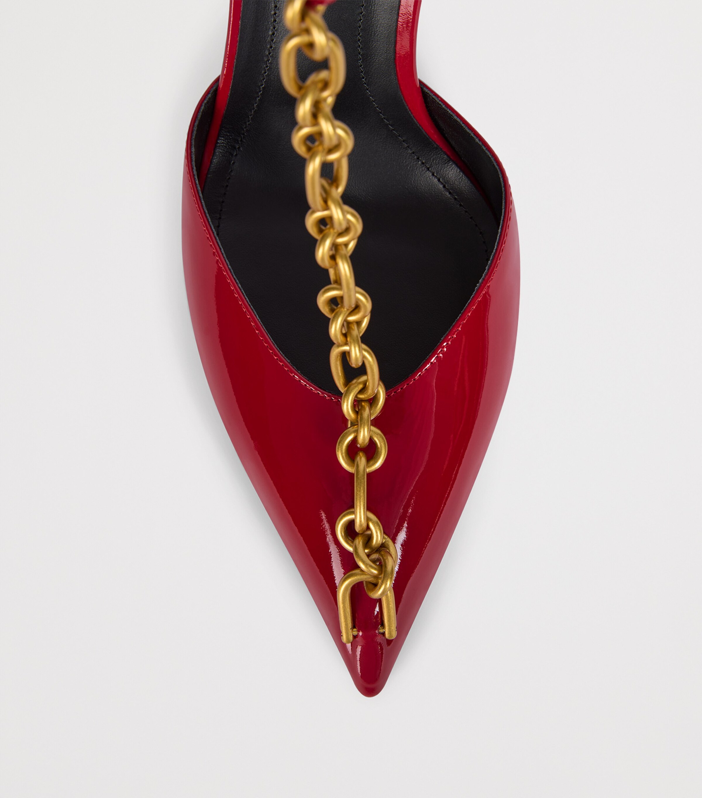 Balmain Patent Leather Sync Heeled Sandals 95 Rouge Image 8