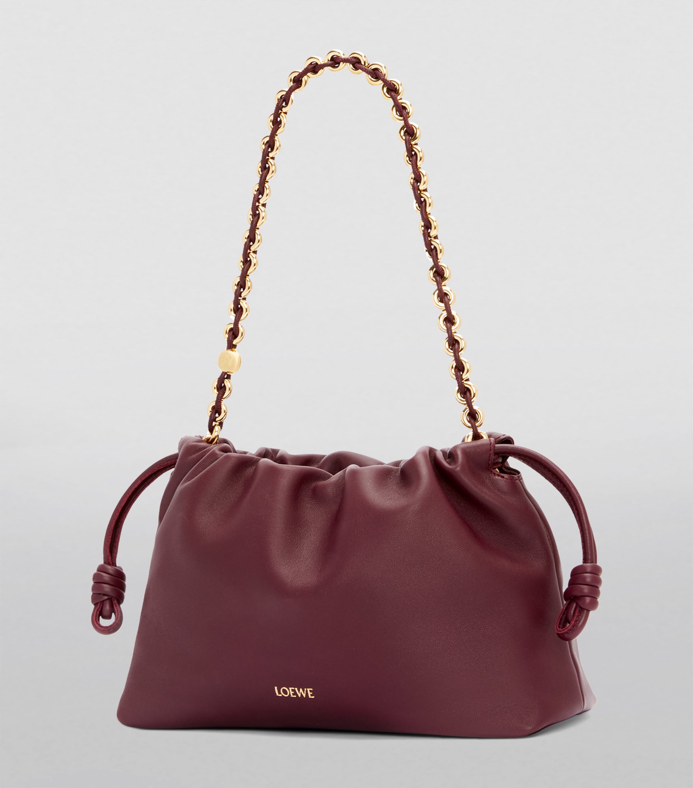 LOEWE Leather Flamenco Purse Dark Burgundy Image 5