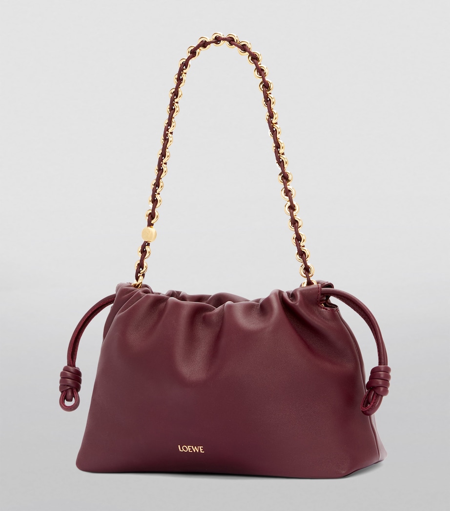LOEWE Leather Flamenco Purse Dark Burgundy Image 5