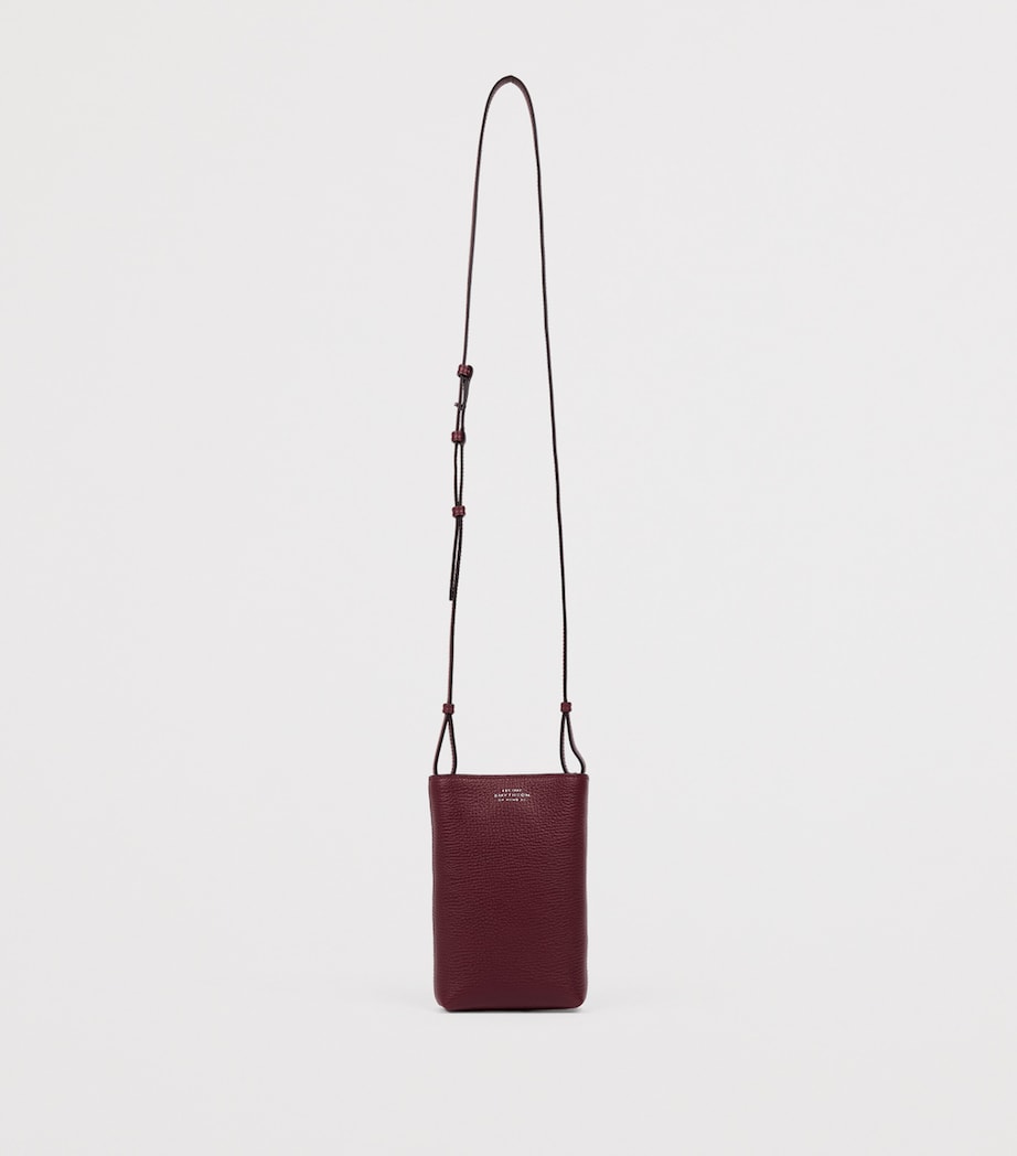 Leather Day pouch DARK CHERRY Image 4