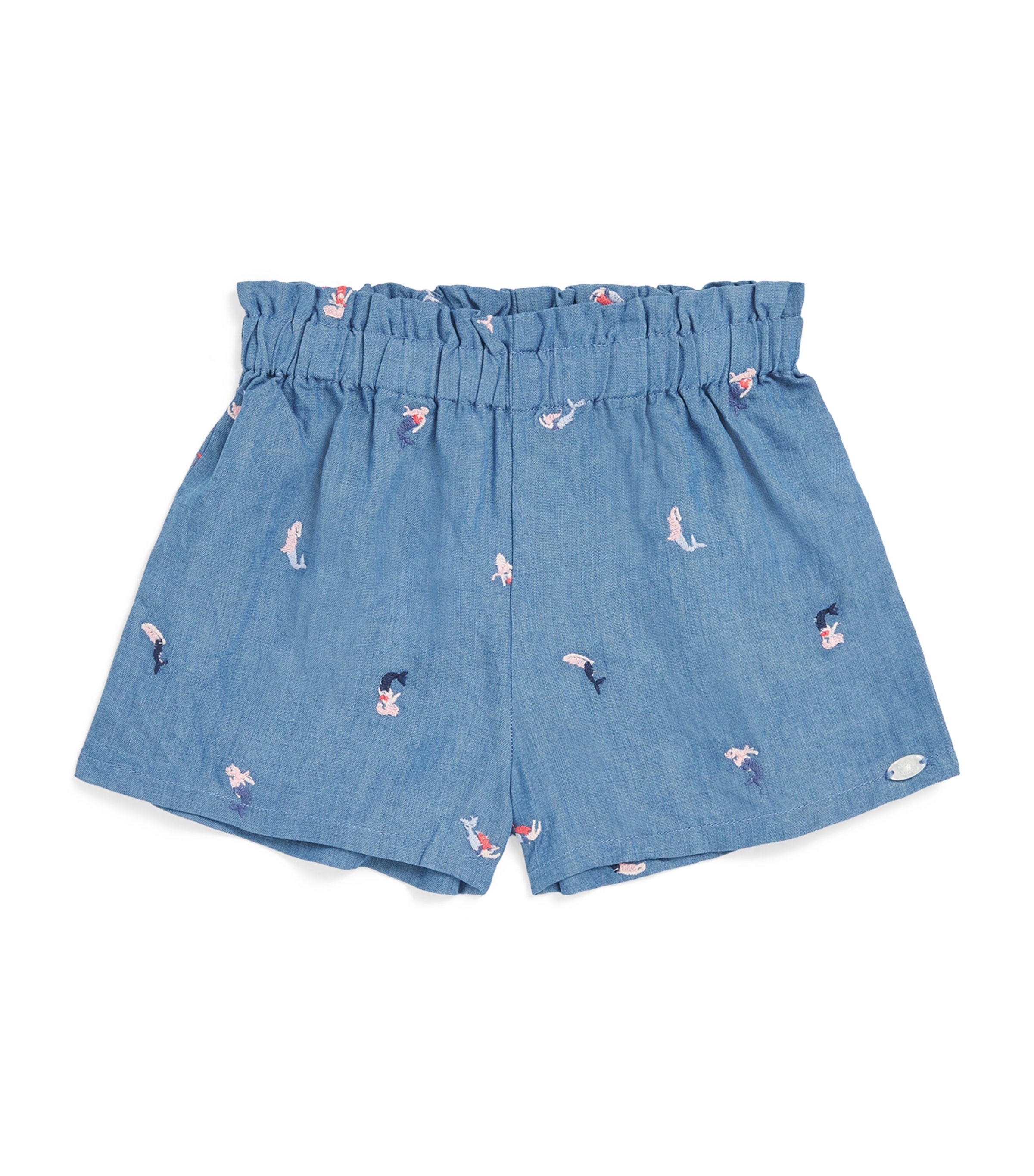 Tartine et Chocolat Embroidered Shorts (3-36 Months) Indigo Image 1
