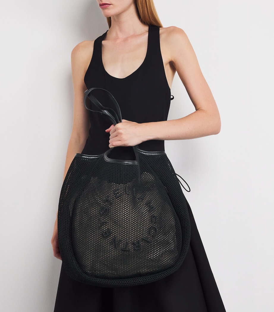 Mesh Logo Tote Bag 1000 BLACK Image 2