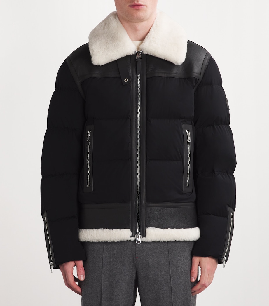 Robert Shearling Puffer Jacket BLACK-NATURAL Image 3