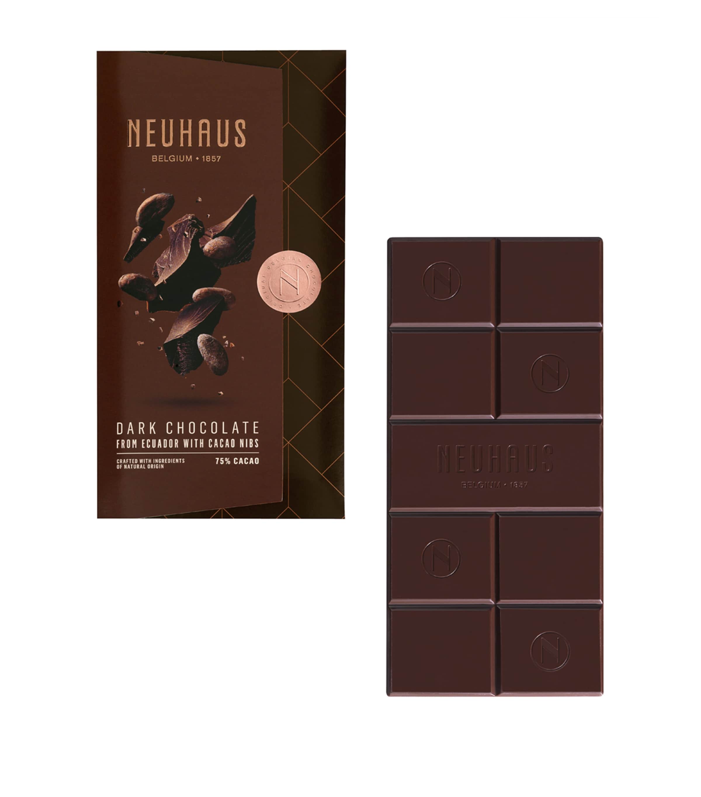 Origin Ecuador Cocoa Nibs Dark Chocolate Bar (100g) NO COLOUR Image 1