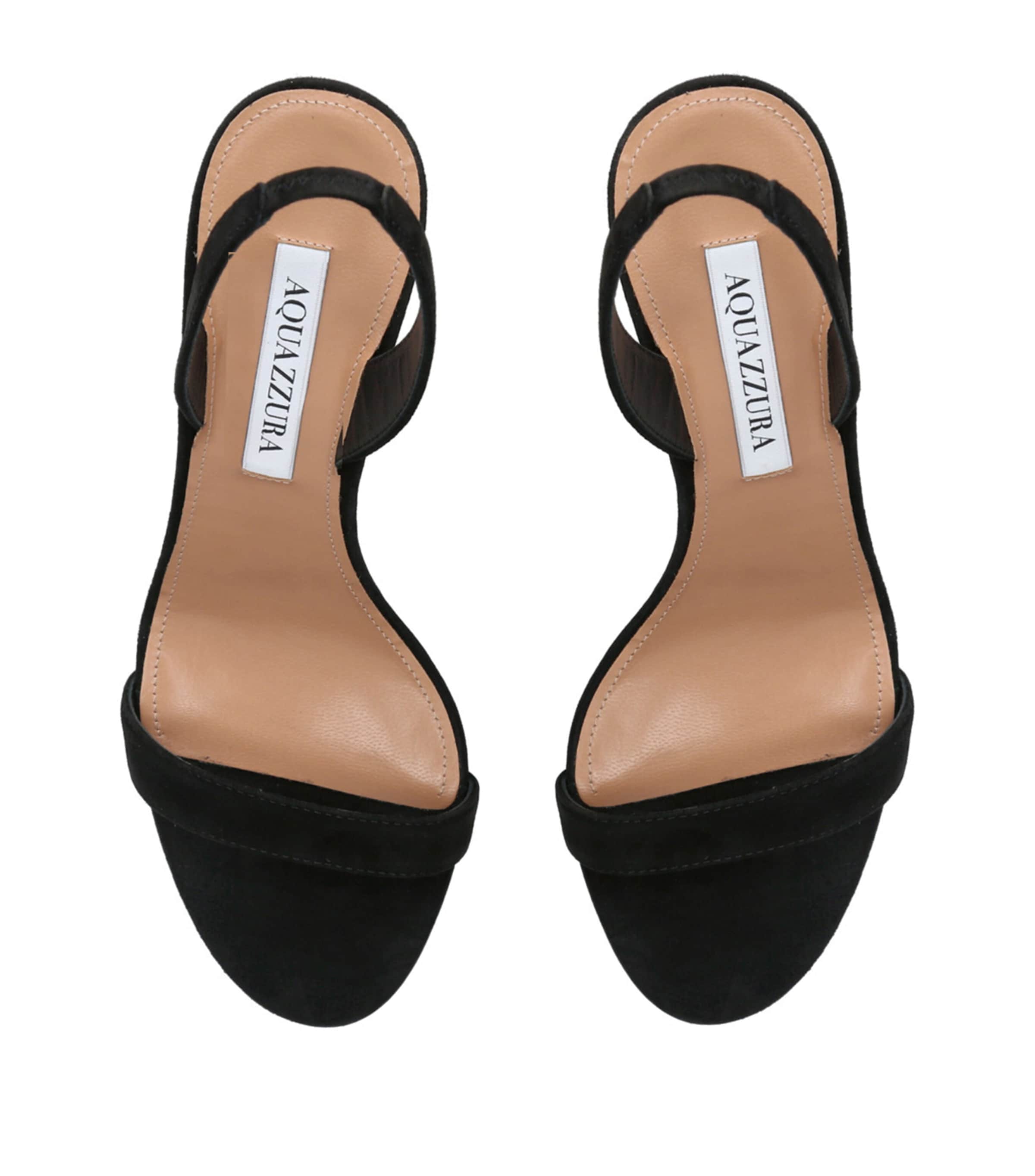 Suede So Nude Block Sandals 85 BLACK Image 3