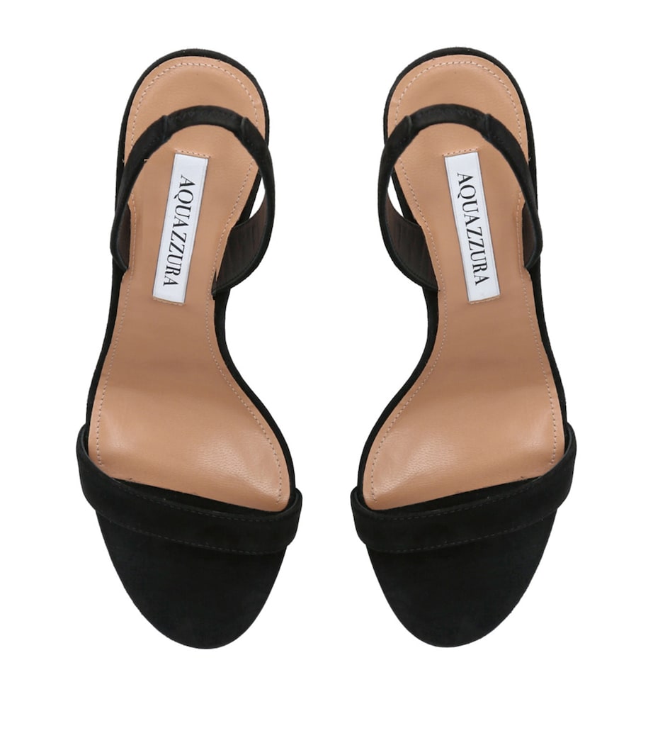 Suede So Nude Block Sandals 85 BLACK Image 3