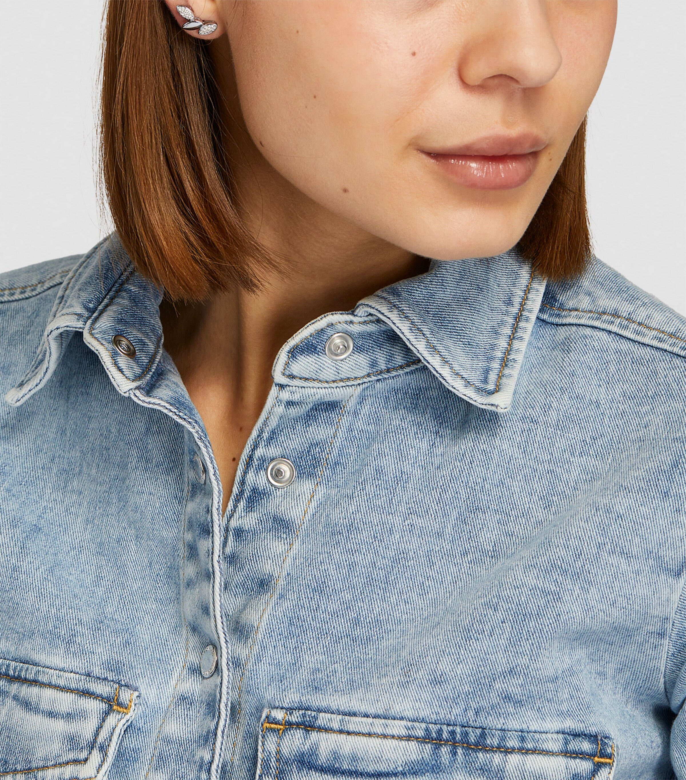 White Gold and Diamond Navette Earrings WHITE GOLD Image 5