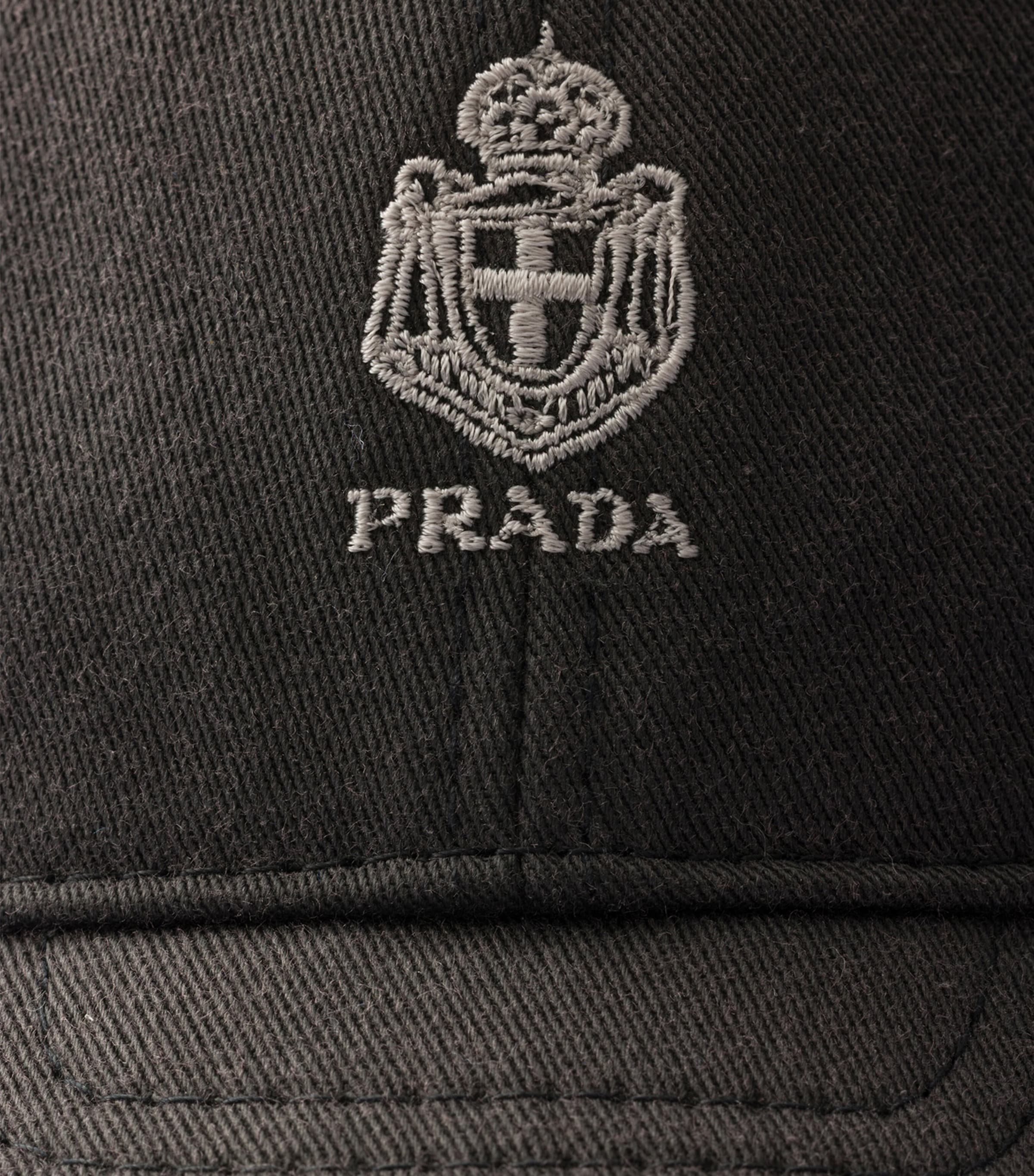 Prada Old Gabardine Baseball Cap Black Image 3