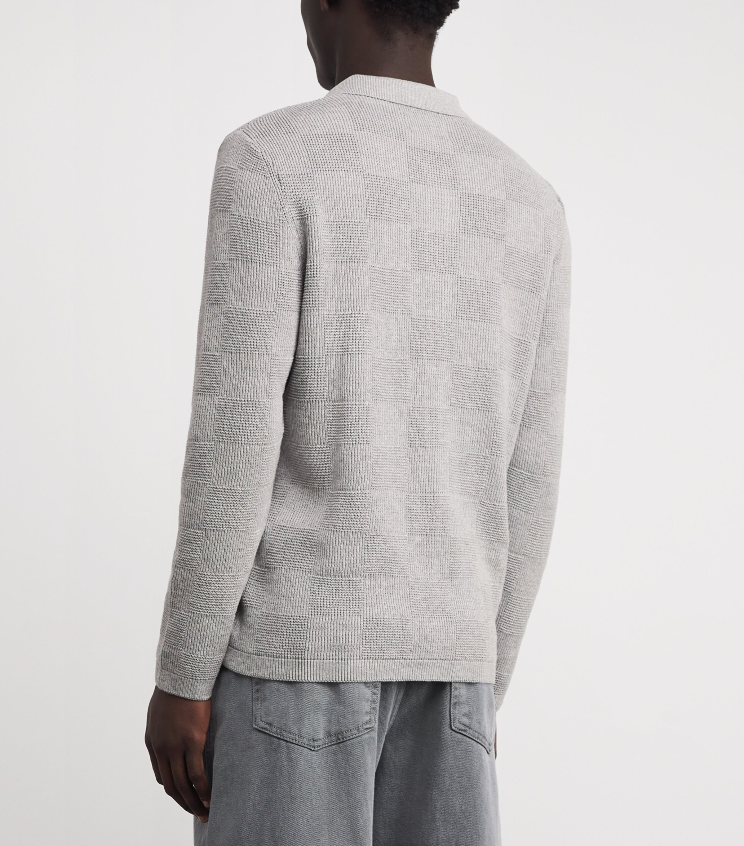 Cotton Falton Cardigan GY52 GREY MARL Image 4