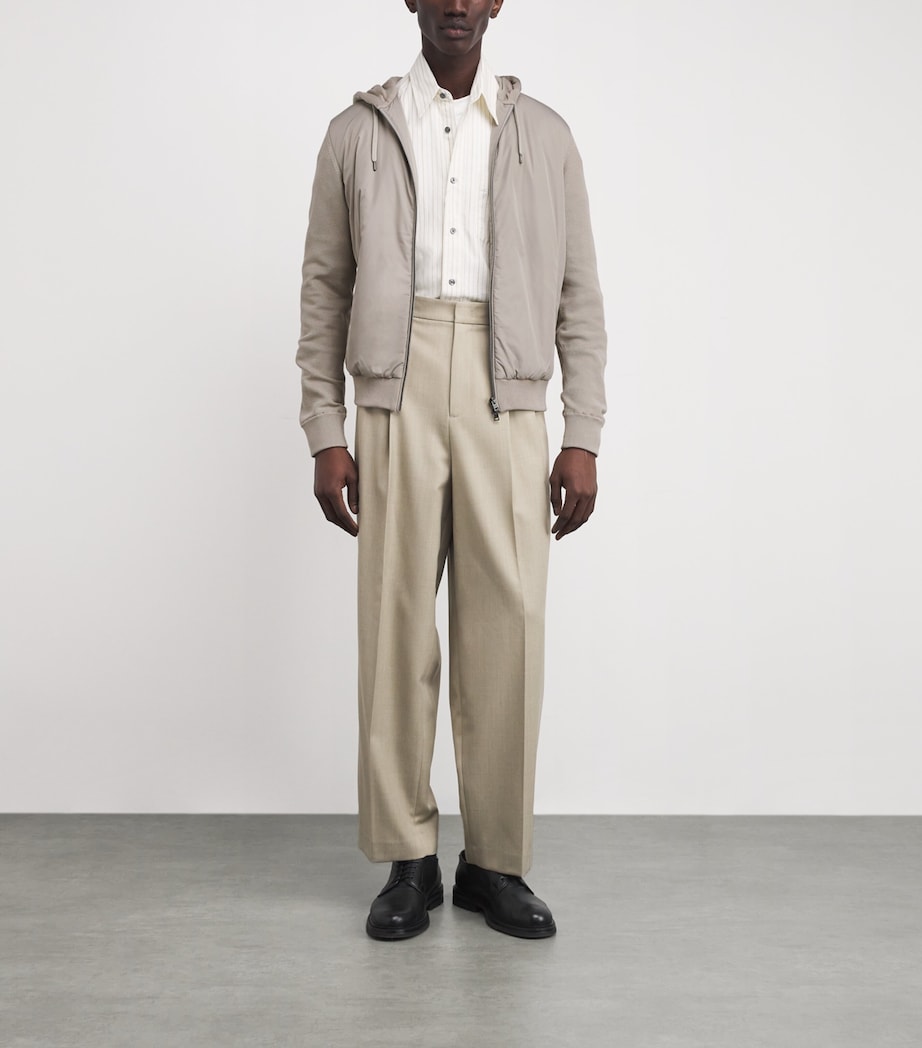 Cotton Hooded Hybrid Jacket TAUPE 2600 Image 2