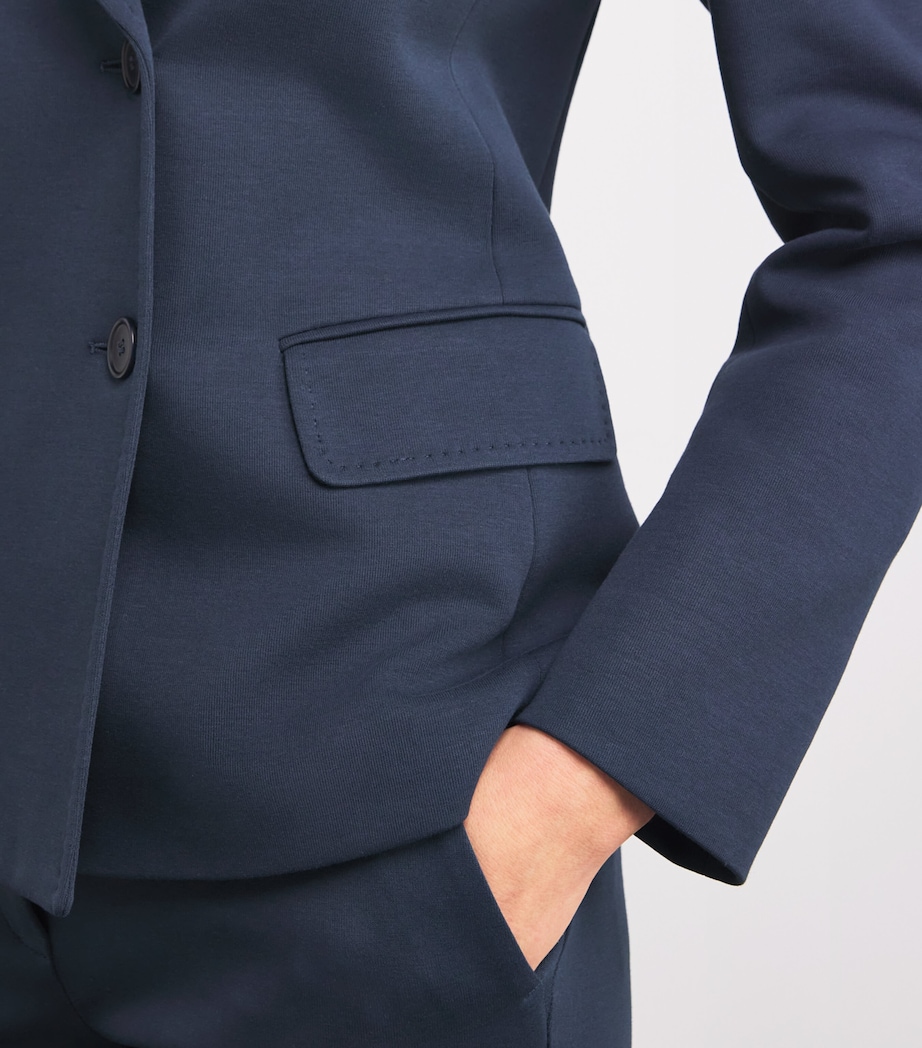 Jersey Double-Breasted Blazer NAVY Image 6