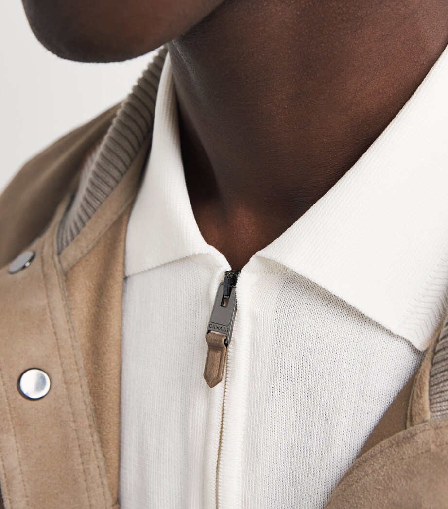 Cotton Zipped Polo Shirt 1 Image 6