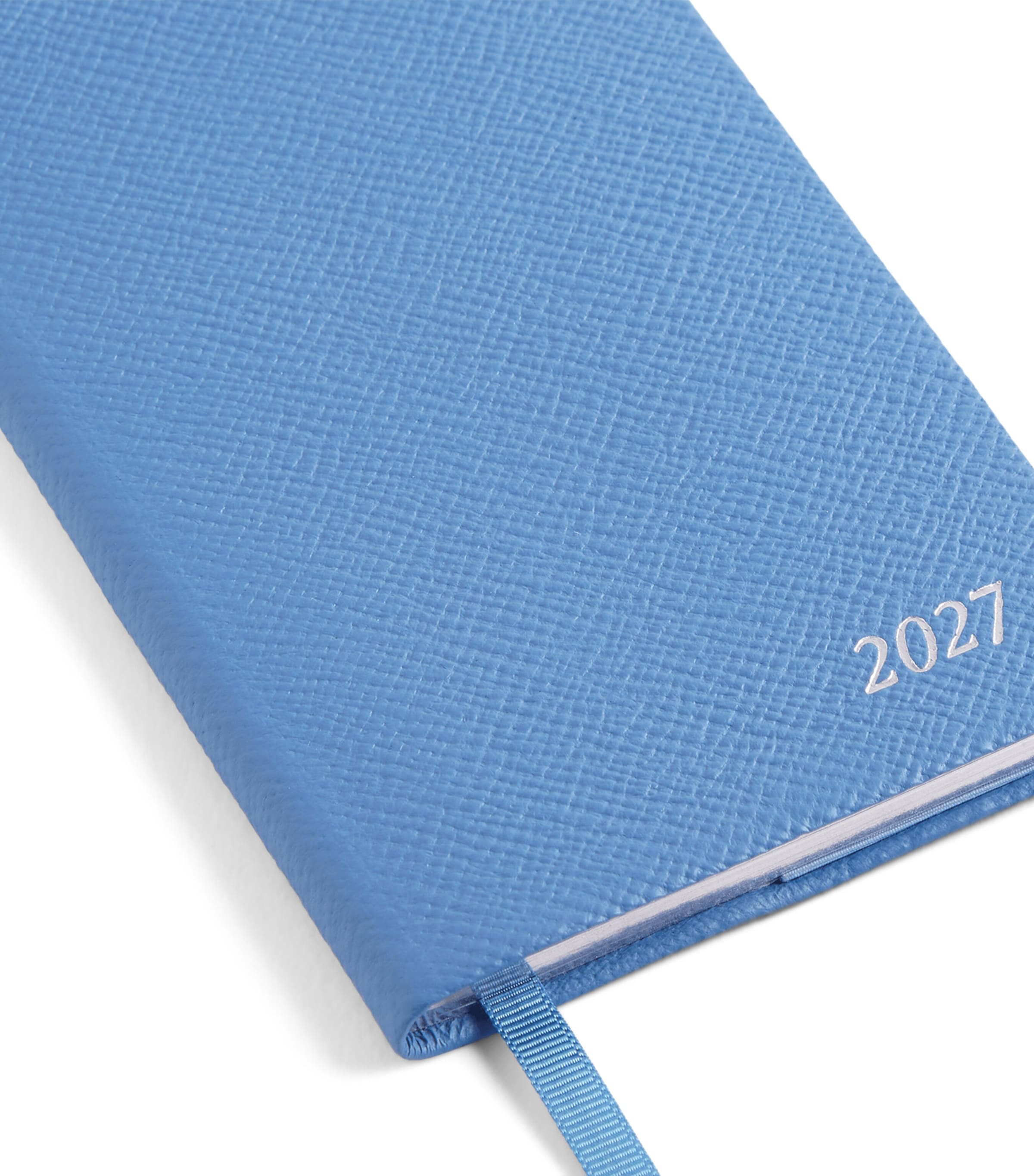 Smythson Leather Panama Weekly Diary 2027 Nile Blue Image 5