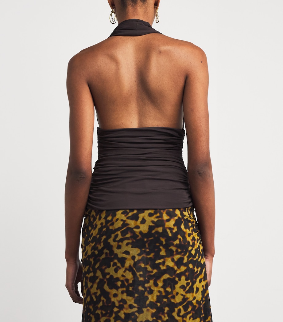 Jersey Draped Cummerbund Top ESPRESSO Image 4