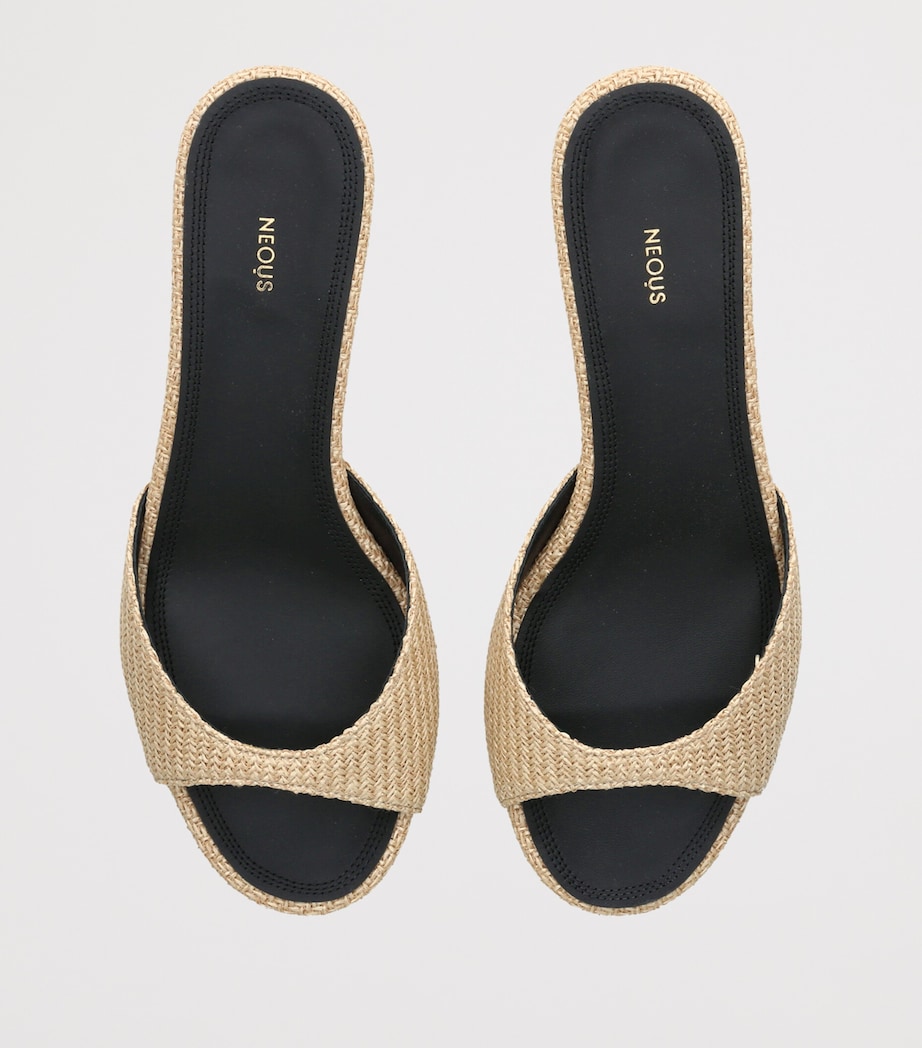 NEOUS Raffia Hynia Mules 40 Beige Image 3