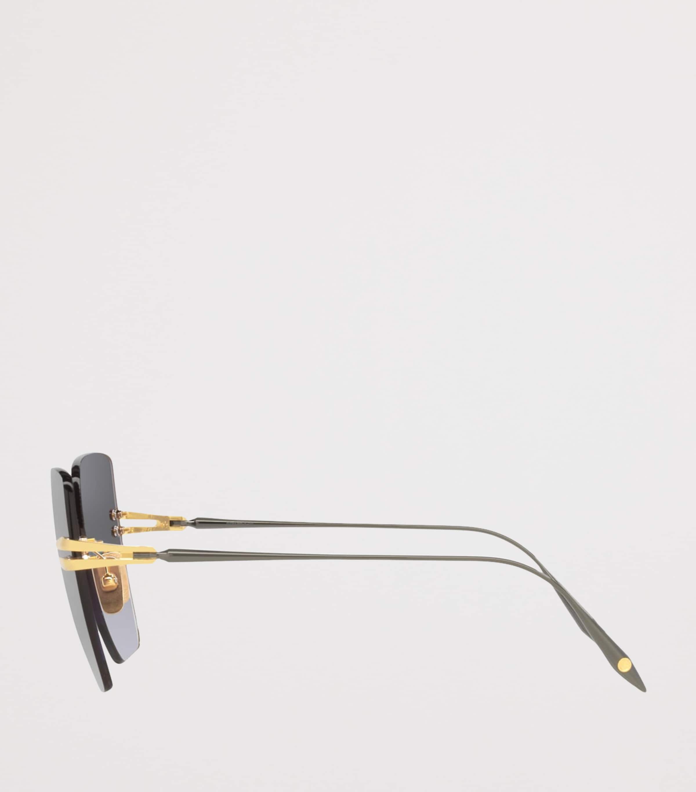 DITA Rimless Square Embra Sunglasses Gold Image 3