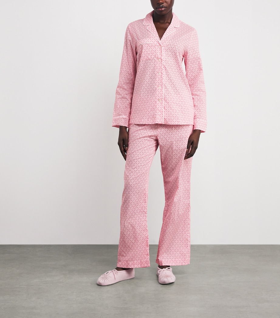 Cotton Geometric Print Nelson Pyjama Set 82 PINK Image 2