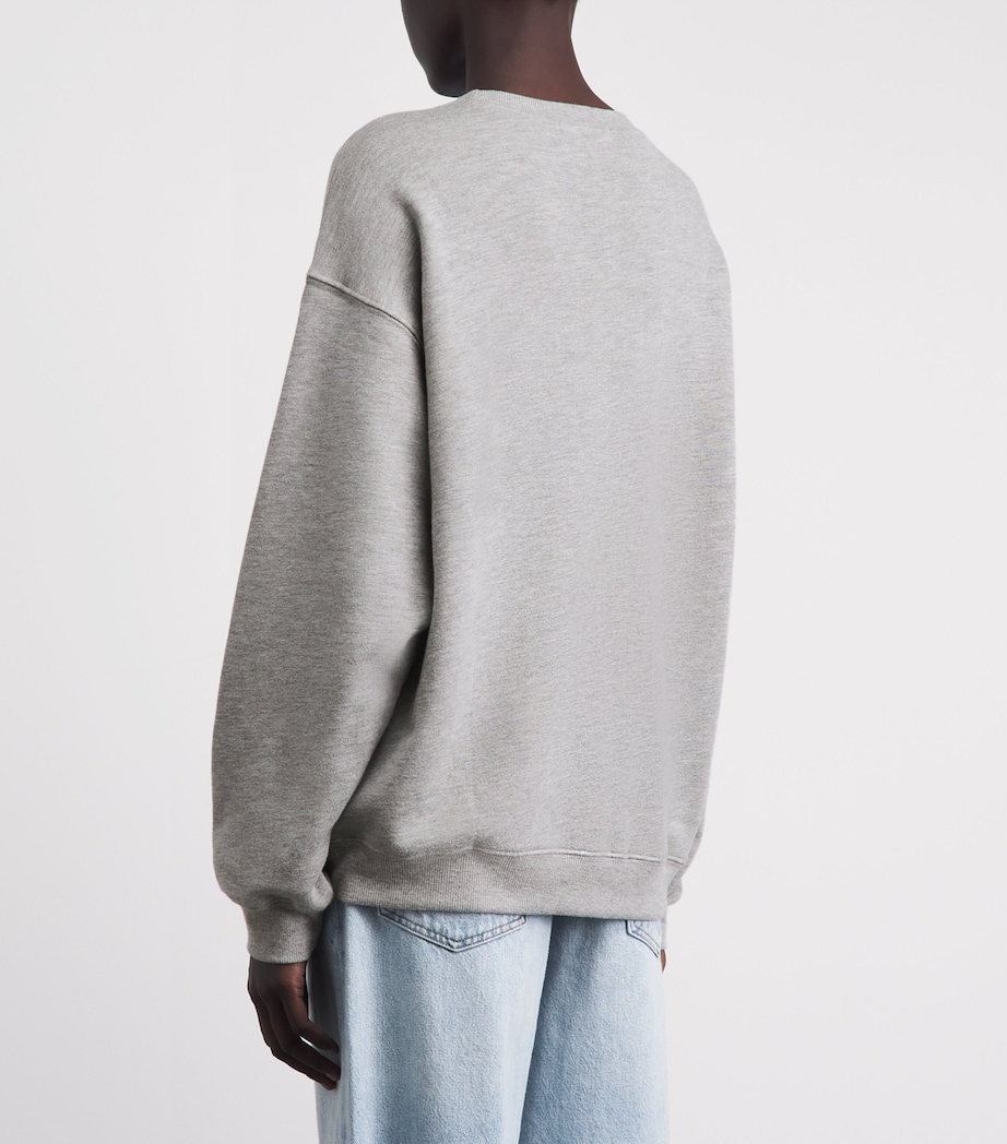 ÉTERNE Womens French Terry Oversized Sweatshirt Heather Grey Image 5