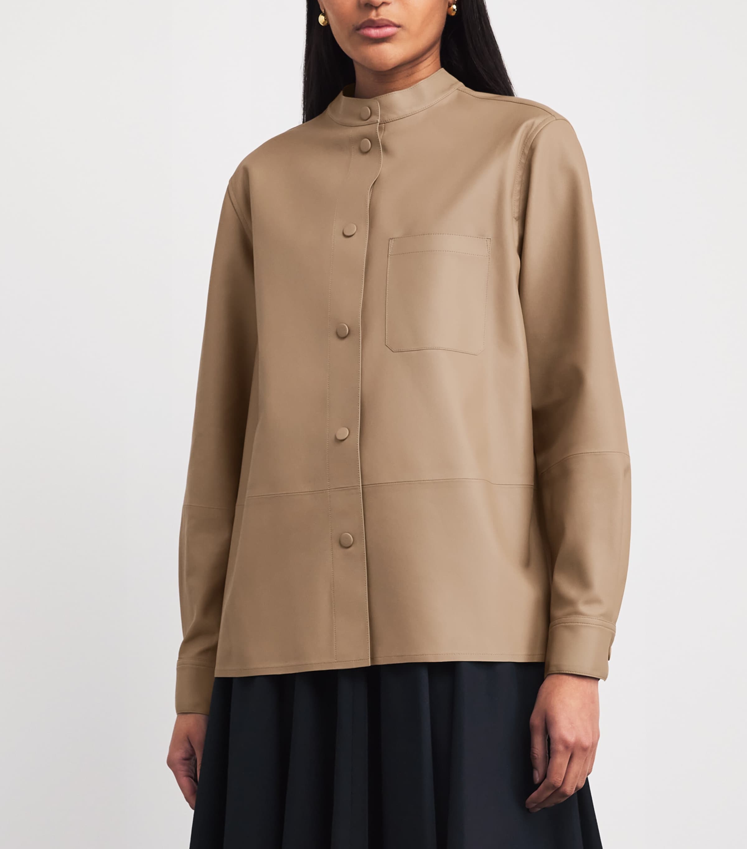 Yves Salomon Womens Lambskin Leather Jacket Image 4