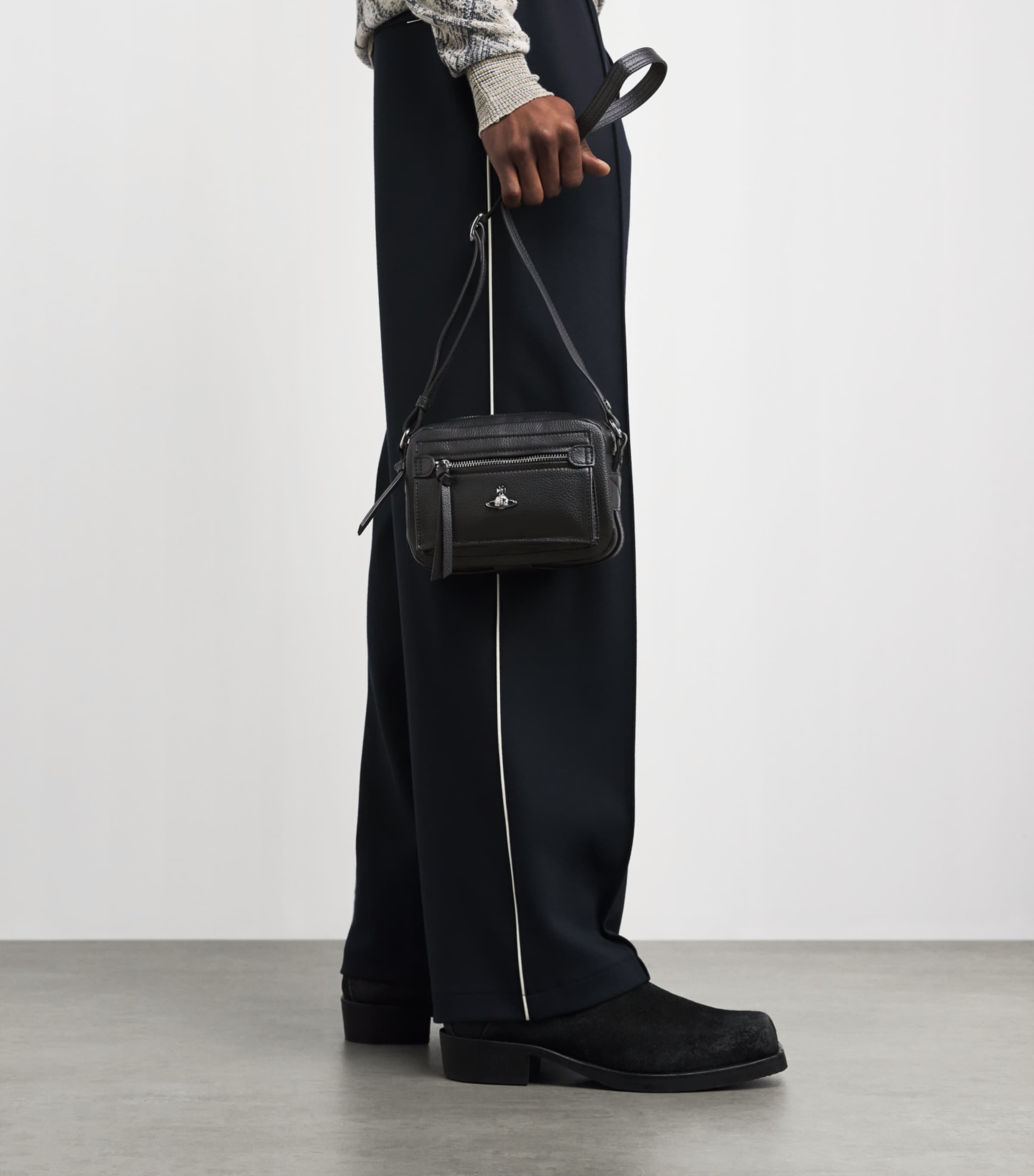 Vivienne Westwood Black Leather Hannah Cross-Body Bag | Harrods US