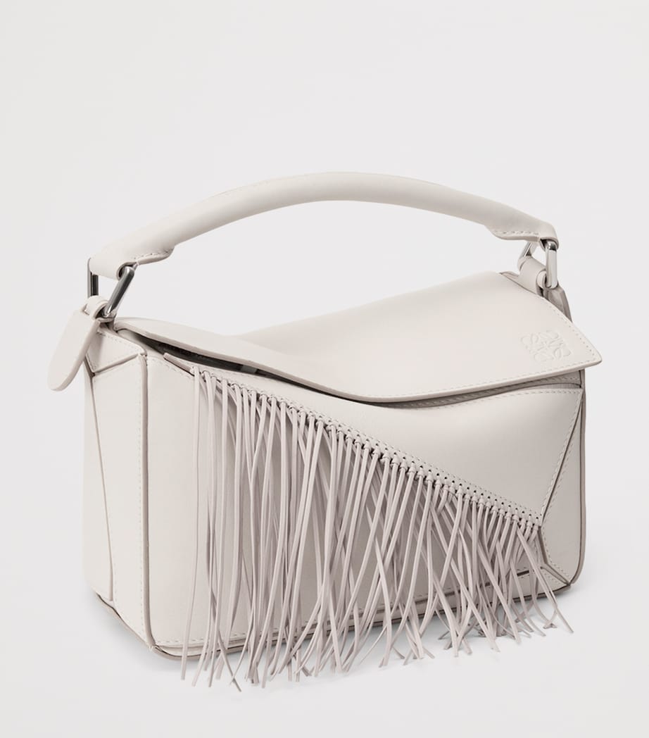 Small Fringed Puzzle Bag SOFT WHITE Image 2