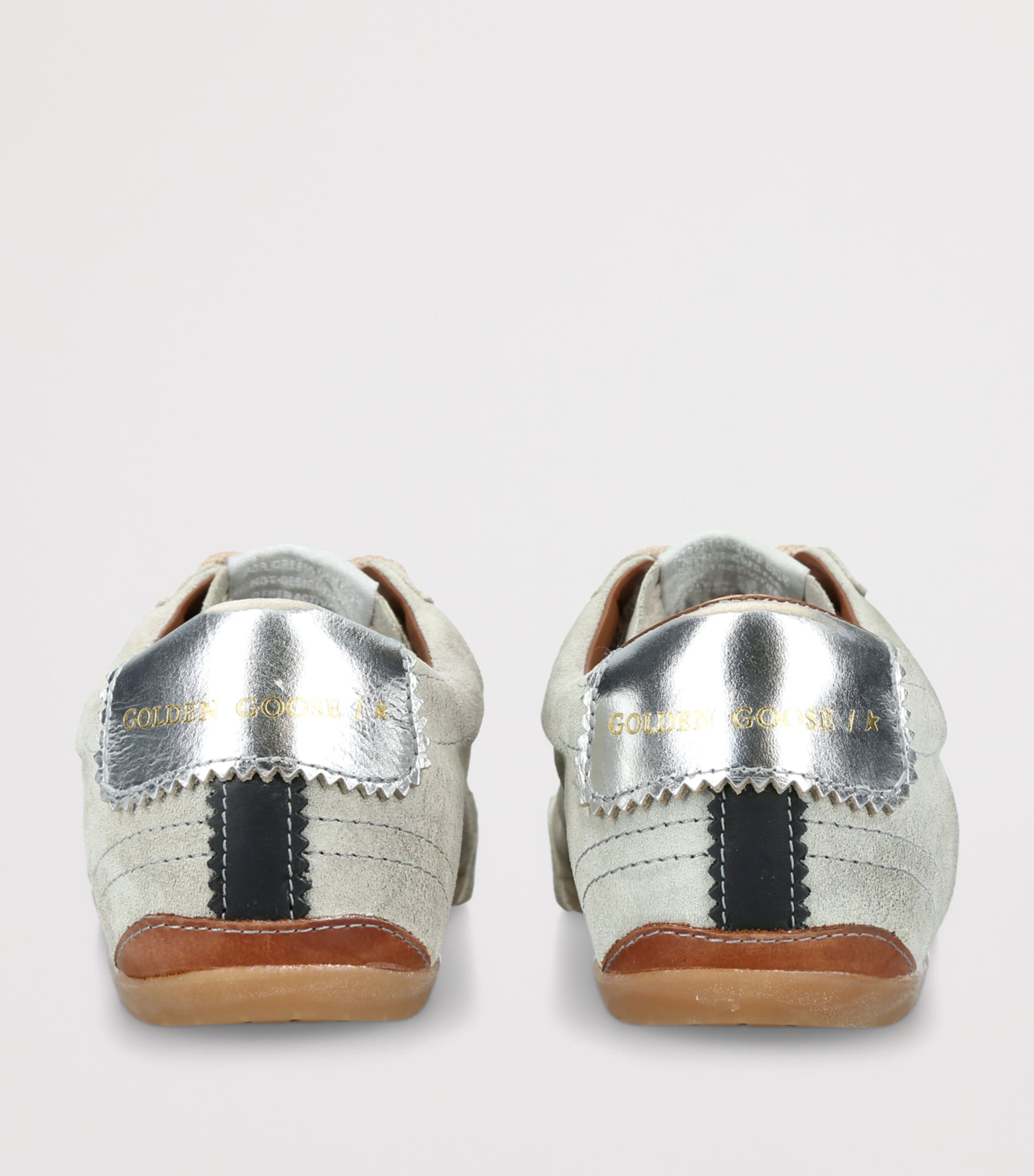 Golden Goose Suede-Leather True Star Sneakers Bone/comb Image 2