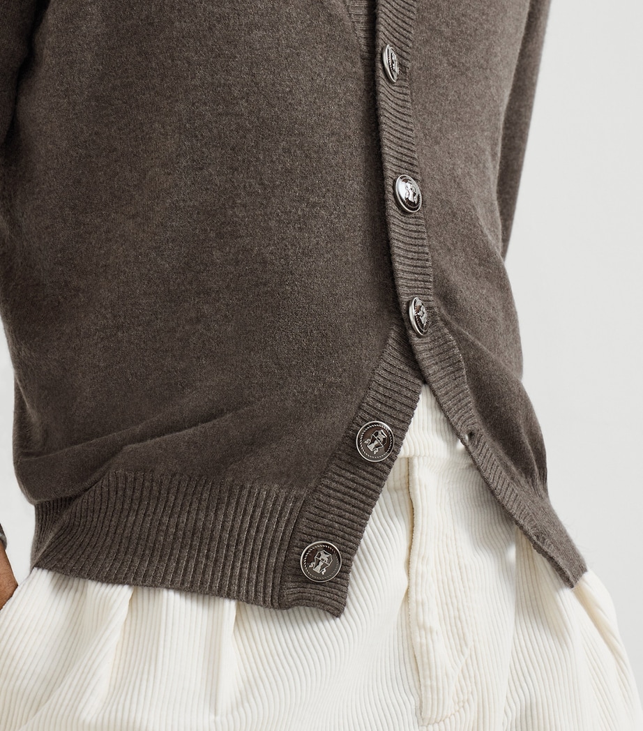 Brunello Cucinelli Mens Cashmere V-Neck Cardigan Image 6