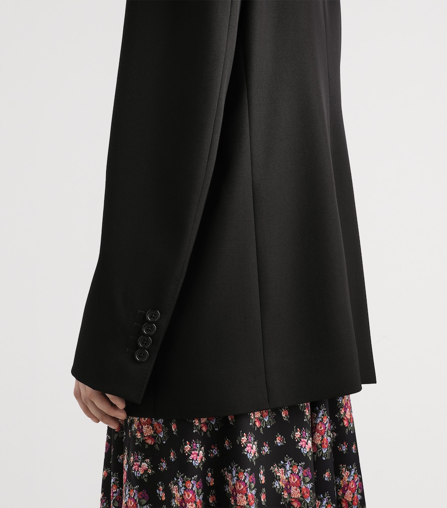 Virgin Wool Relaxed Blazer N0000-BLACK Image 5