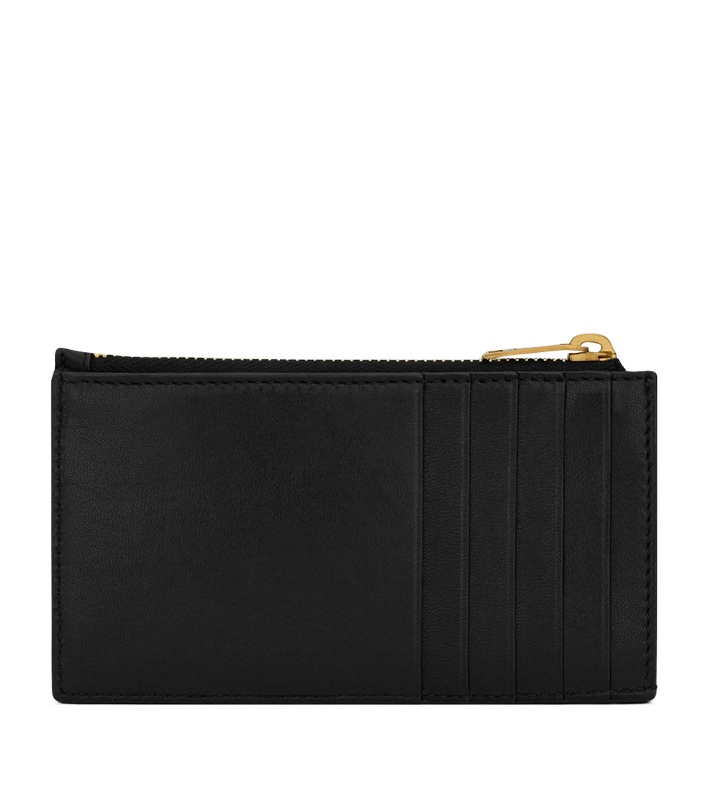 Saint Laurent Cassandre Matelassé Fragments Zipped Card Case