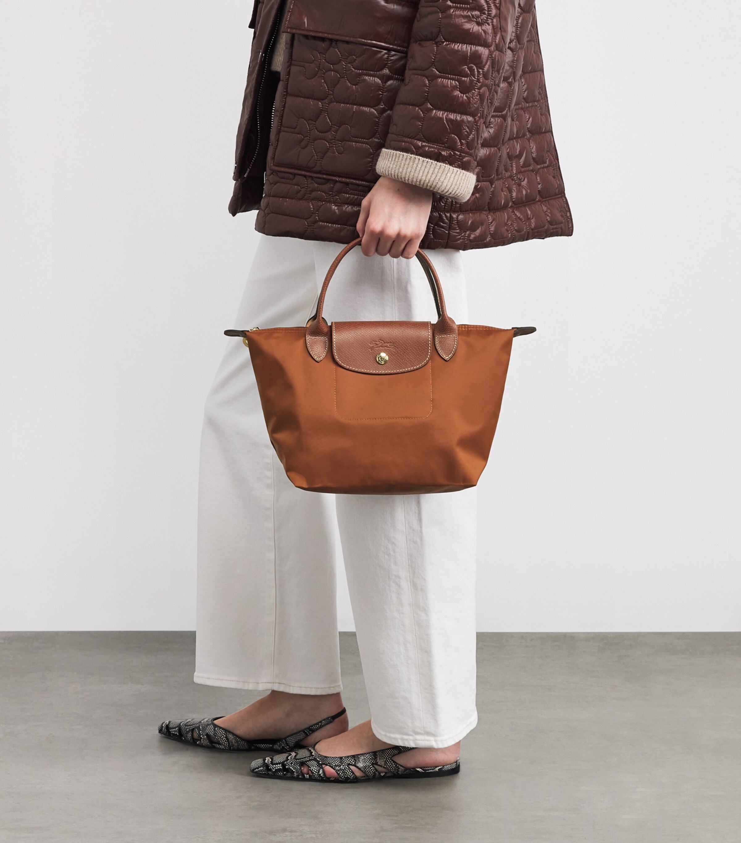 Longchamp Small Le Pliage Original Tote Bag Cognac Image 5