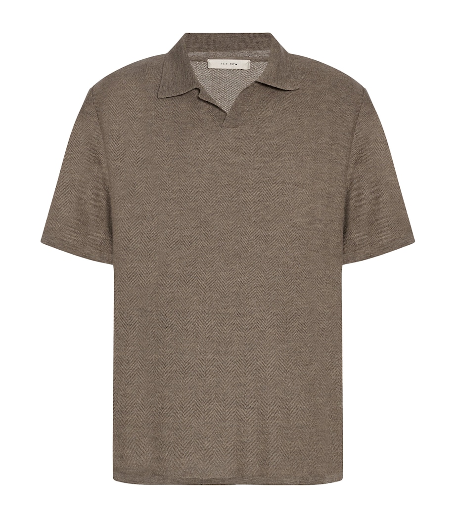 The Row Mens Morand Cashmere Top Beige Image 1