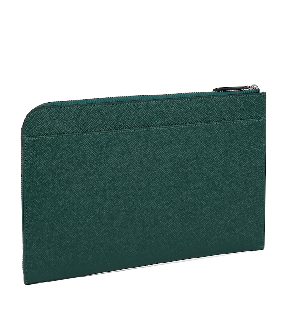 Panama Leather Slim Pouch FOREST GREEN Image 2