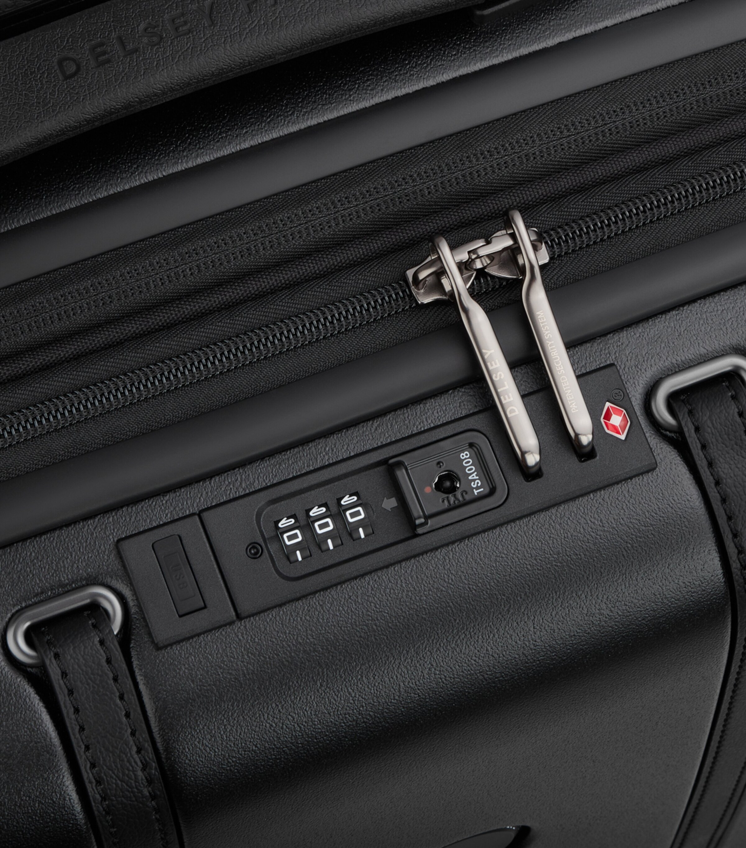 Delsey Cadence Expandable Hard Cabin Suitcase (55cm) Deep Black Image 7