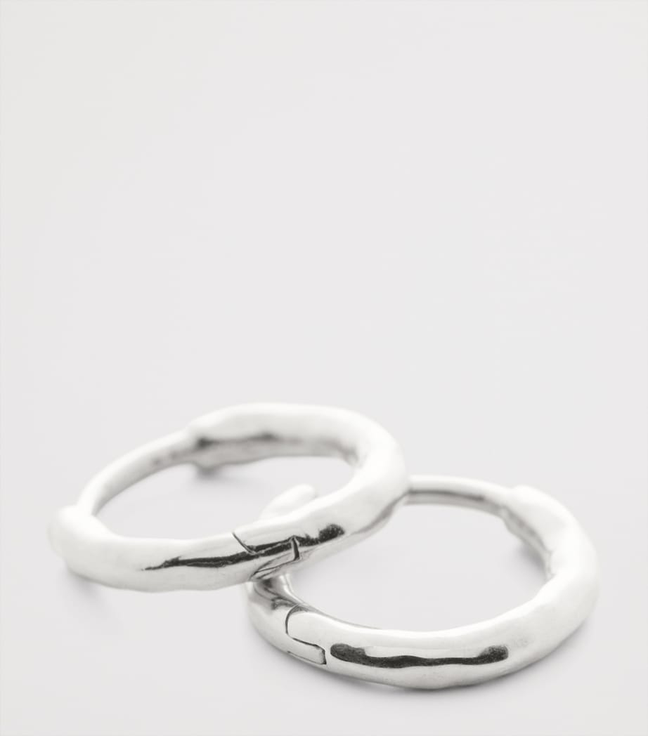 Mini Sterling Silver Siren Muse Huggie Earrings STERLING SILVER Image 2