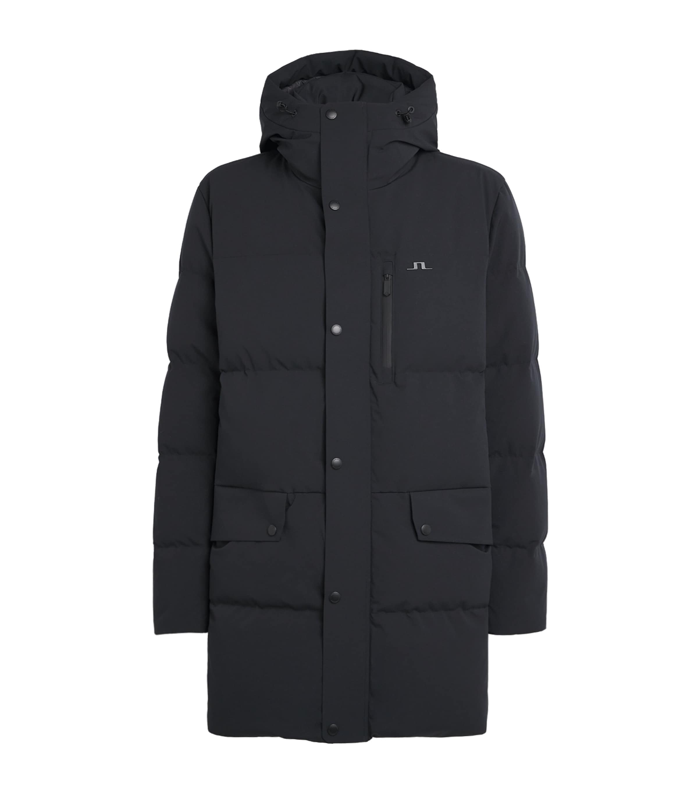 J. Lindeberg Waterproof Knox Parka Coat In Black