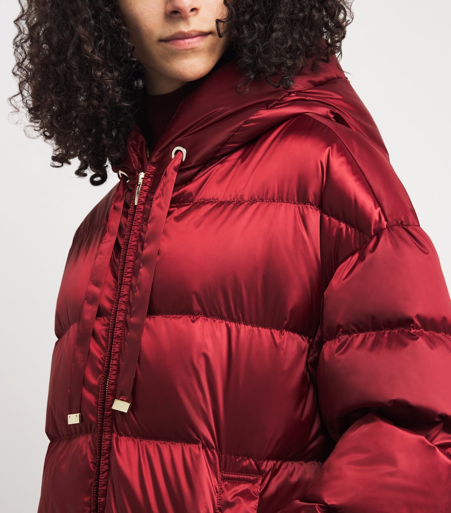 Water-Resistant Down Puffer Jacket RED Image 6