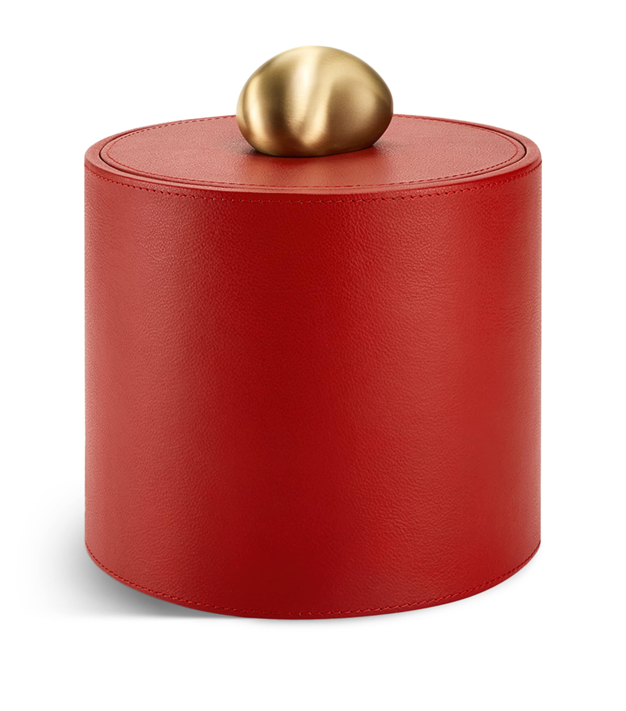 Assouline Pebble Tall Leather Trinket Box