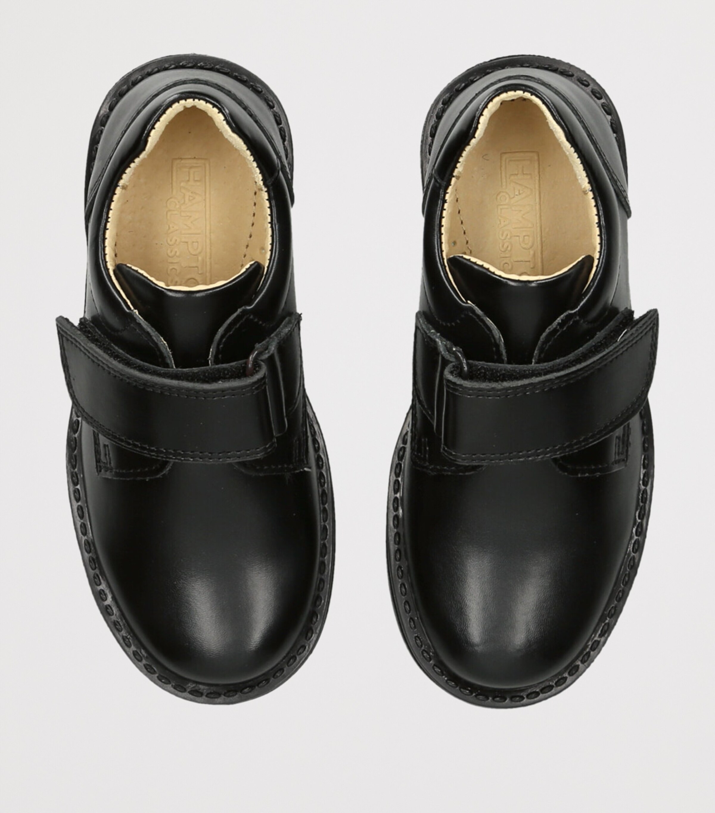 Trotters Leather George School Shoes Black Image 4